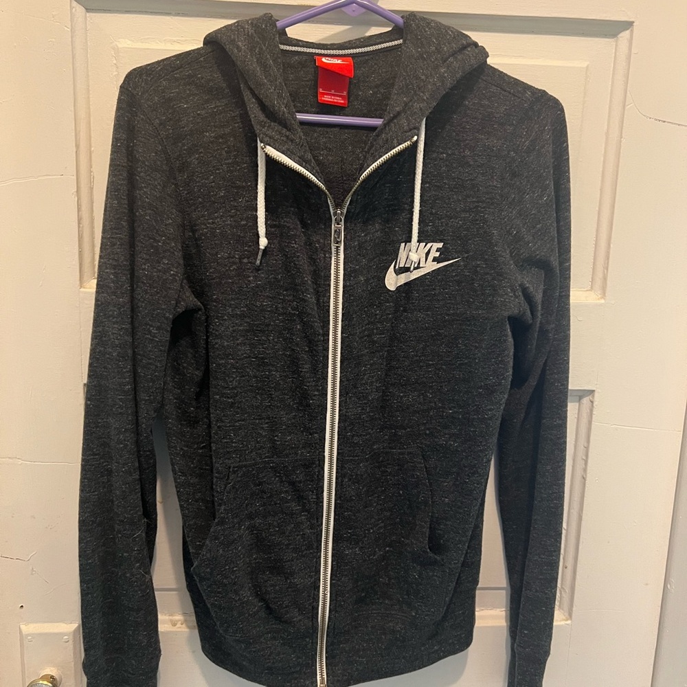 Nike Charcoal Gray Zip Hoodie women’s M medium